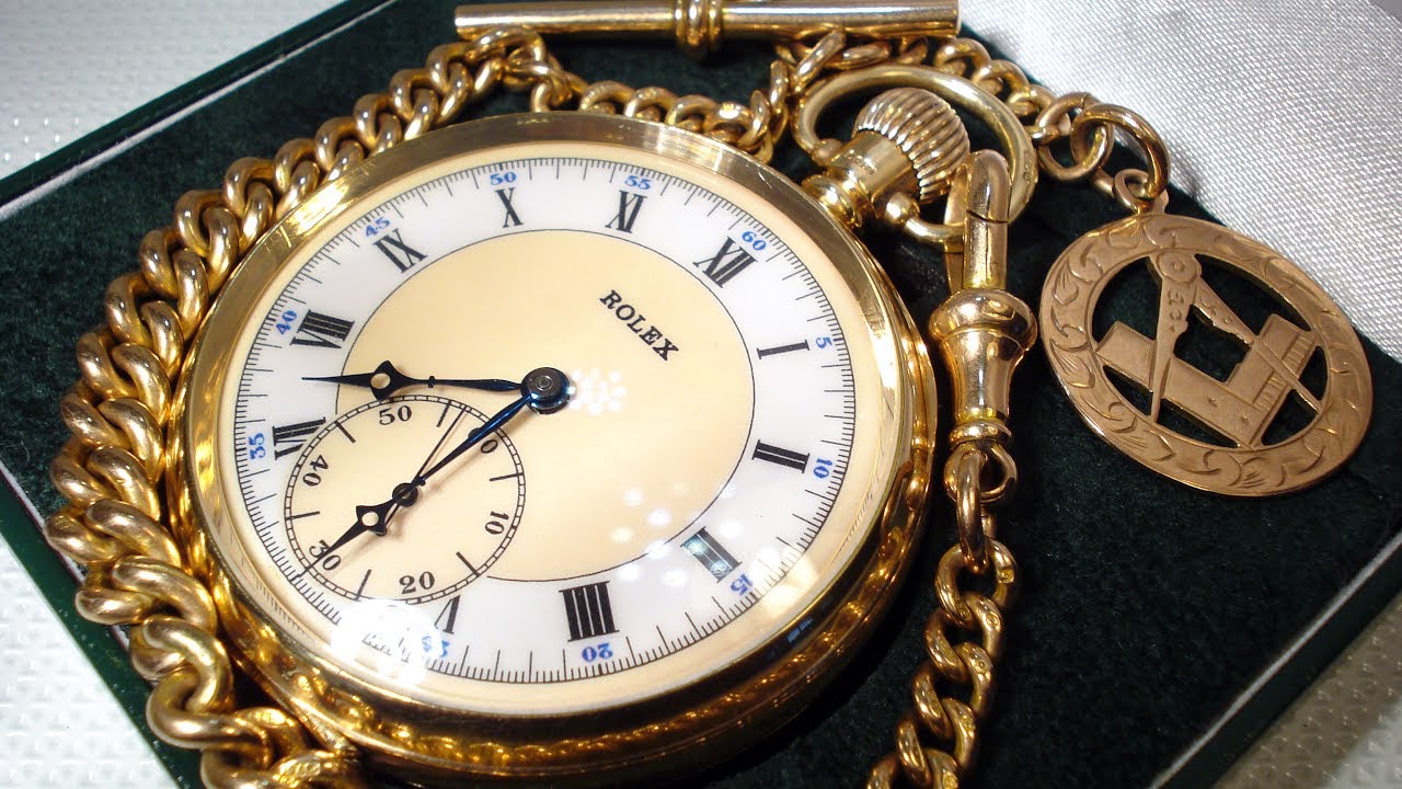 ROLEX SOLID GOLD POCKET WATCH WITH CHAIN LITTLE REVIEW ROLEX SOLID GOLD POCKET WATCH WITH CHAIN LITTLE REVIEW