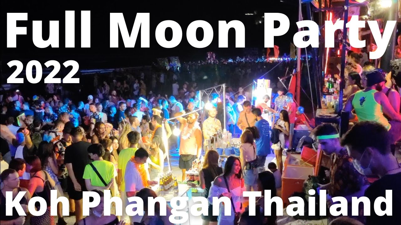 1st Full Moon Party 2022! Haad Rin Koh Phangan Thailand (+STREET FOOD!! lol)