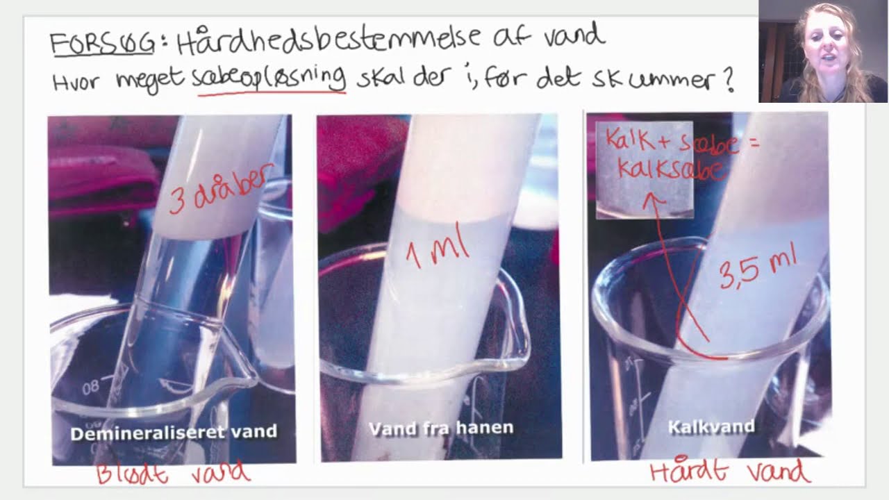 Vands hårdhed og sæbes vaskeevne Vands hårdhed og sæbes vaskeevne