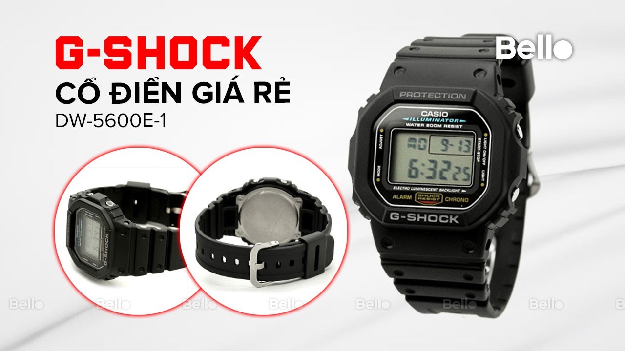 DW-5600E-1 | Đập hộp và chỉnh đồng hồ G-Shock giá rẻ
