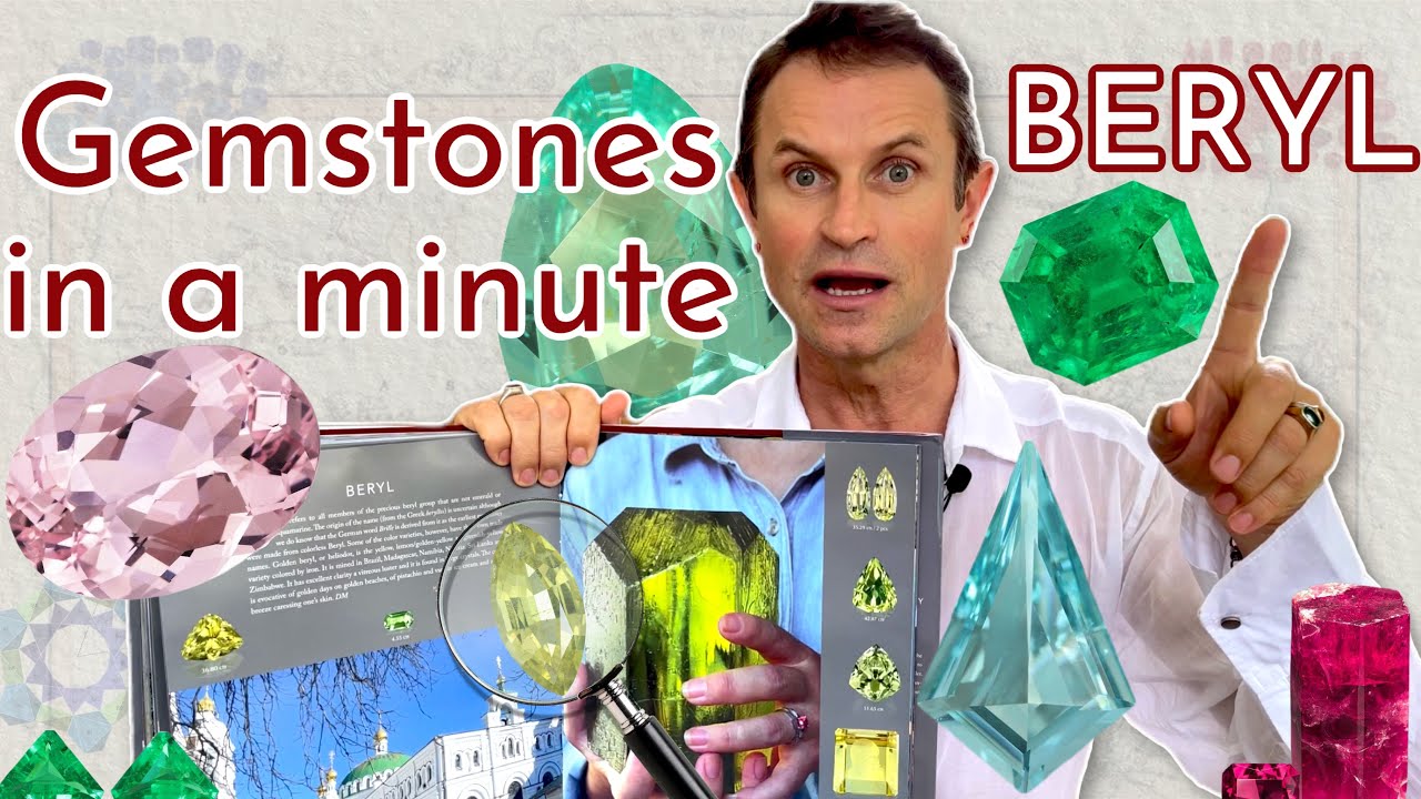 All about BERYL: Emerald, Aquamarine, etc / Study Gemology / Gemstones In A Minute Episode 4
