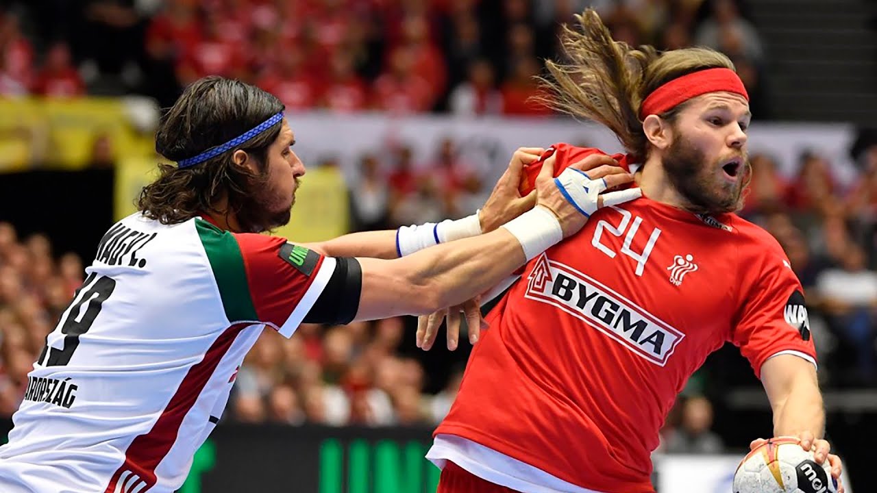 Denmark - Hungary. Handball World Men's Championship 2019 Denmark - Hungary. Handball World Men's Championship 2019