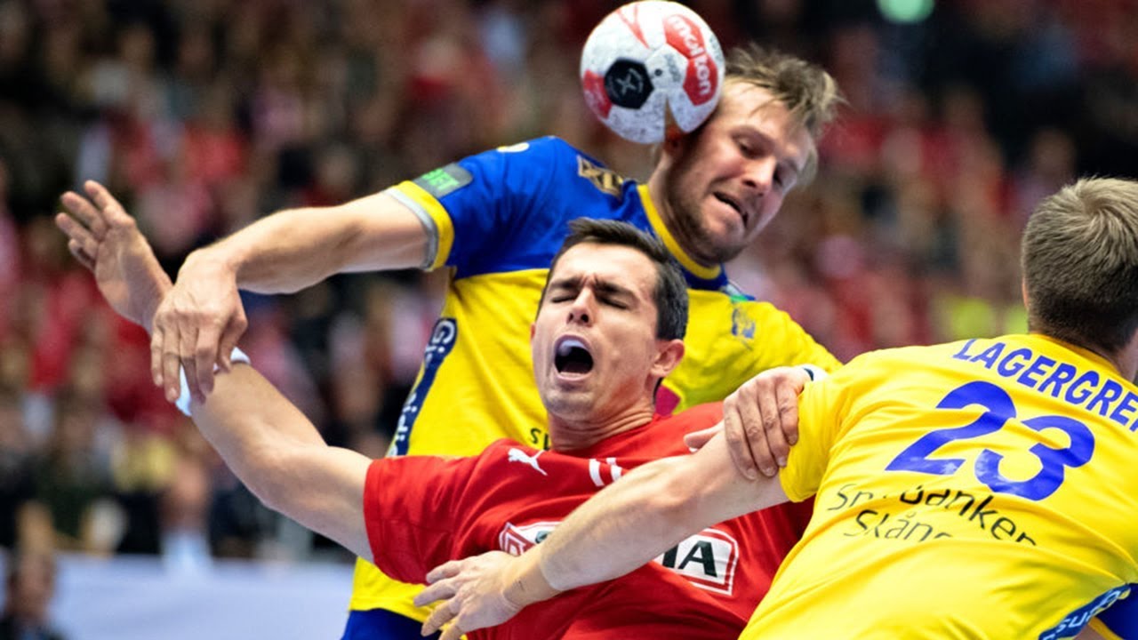 Denmark - Sweden. Handball World Men's Championship 2019 Denmark - Sweden. Handball World Men's Championship 2019