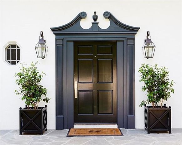Decorating With Black | Centsational Style | Exterior Door Trim, House  Exterior, Exterior Doors