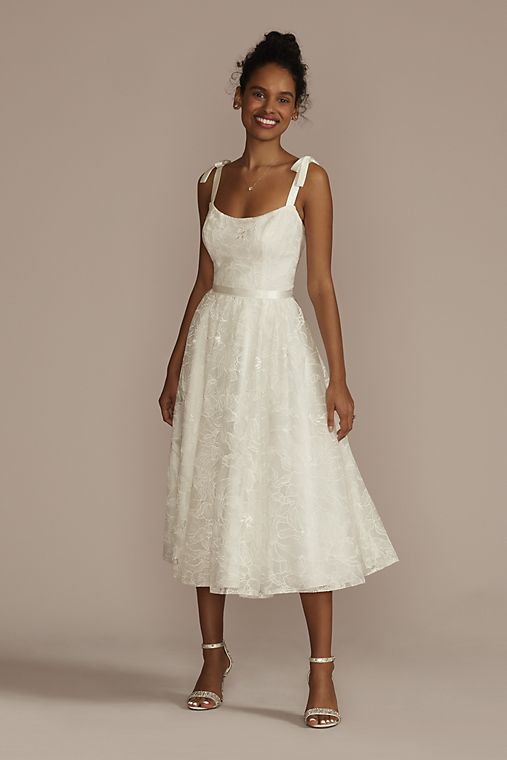 Tea Length & Knee Length Wedding Dresses | David's Bridal Tea Length & Knee Length Wedding Dresses | David'S Bridal