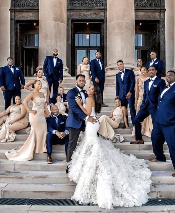 Bright Navy Blue And Champagne Winter Wedding Color Ideas | Champagne bridesmaid dresses, Beige bridesmaid dress champagne, Beige bridesmaid dress Bright Navy Blue And Champagne Winter Wedding Color Ideas | Champagne Bridesmaid Dresses, Beige Bridesmaid Dress Champagne, Beige Bridesmaid Dress