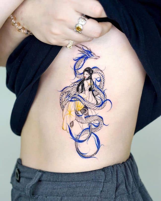 45 Elegant Dragon Tattoos For Women with Meaning - Our Mindful Life 45 Elegant Dragon Tattoos For Women With Meaning - Our Mindful Life