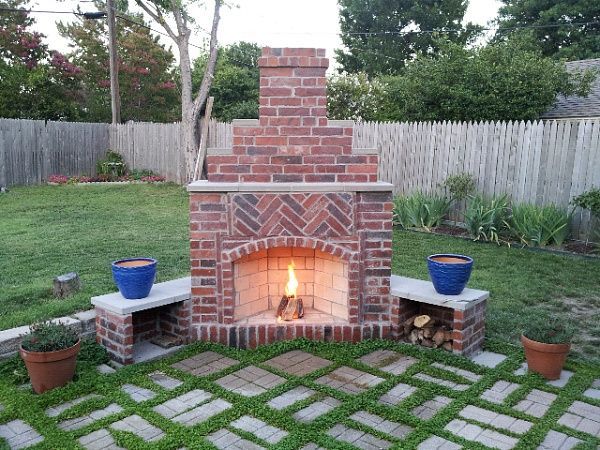 Fantastic Snap Shots Outdoor Fireplace Tile Tips Enough Time For Those  Exposed Bricks Fra… | Diy Outdoor Fireplace, Outdoor Fireplace Brick, Outdoor  Fireplace Plans