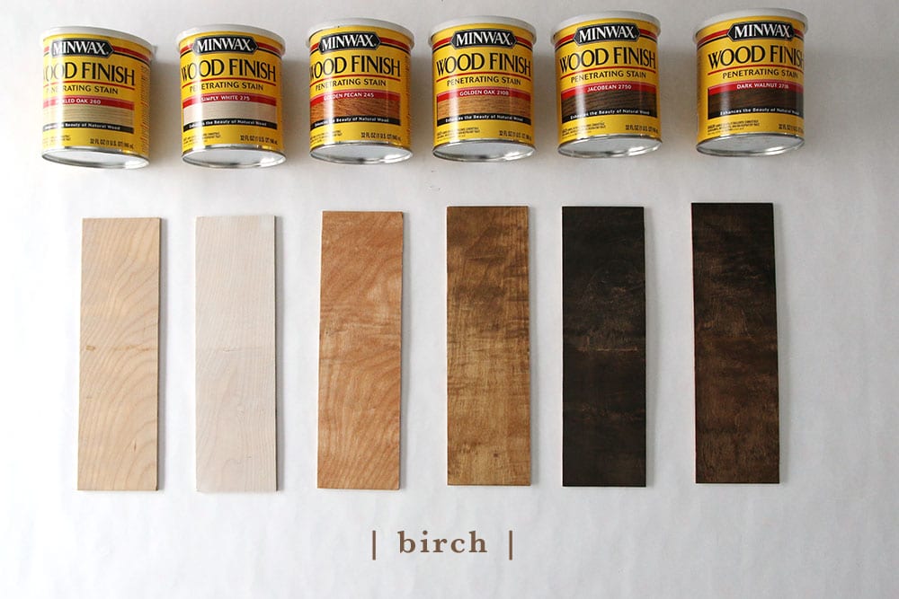 How 6 Different Stains Look On 5 Popular Types of Wood - Chris Loves Julia How 6 Different Stains Look On 5 Popular Types Of Wood - Chris Loves Julia