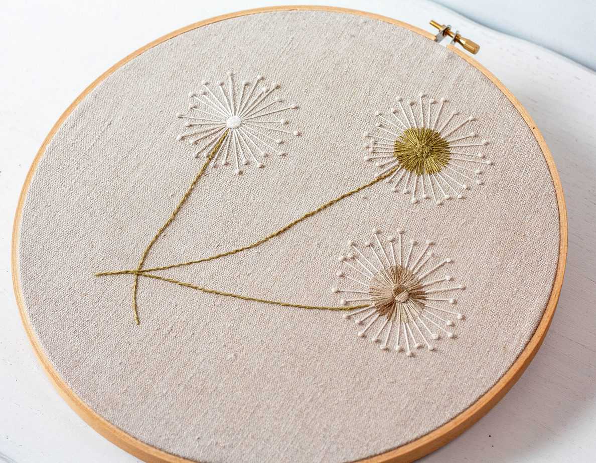 How To Stitch Dandelions - A Step By Step Tutorial - How To Stitch Dandelions - A Step By Step Tutorial -