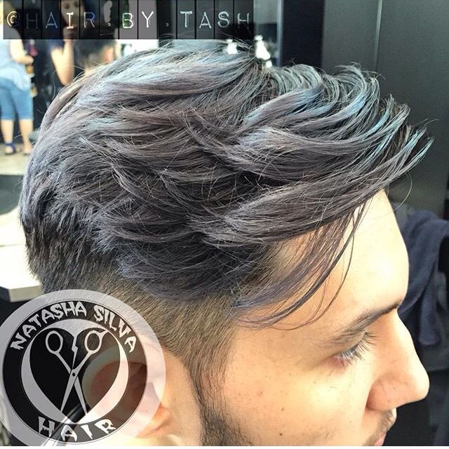 Grey Men'S Hair Color And Dramatic Gentlemen Undercut Hairstyle | Mens Hair  Colour, Grey Hair Dye, Men Hair Color