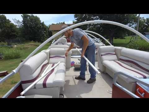 Pontoon Boat Cover PVC Support part 2 - YouTube Pontoon Boat Cover Pvc Support Part 2 - Youtube