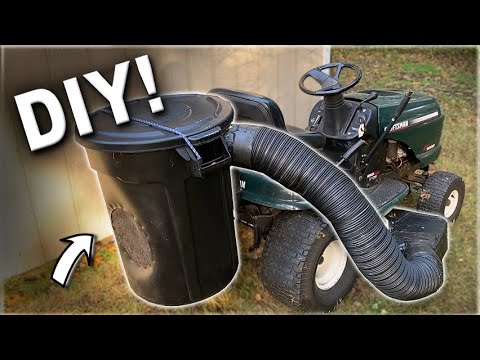 DIY Leaf Bagger | Ride on Lawnmower Hack - YouTube Diy Leaf Bagger | Ride On Lawnmower Hack - Youtube