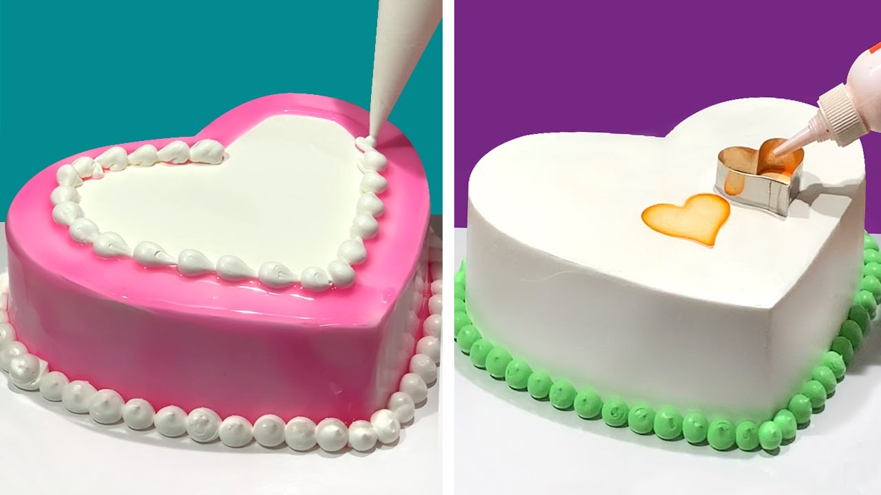 TOP 5 HEART Cake Decorating Ideas for Your Love | Most Satisfying Heart Cake Decorating Tutorials - YouTube Top 5 Heart Cake Decorating Ideas For Your Love | Most Satisfying Heart Cake Decorating Tutorials - Youtube