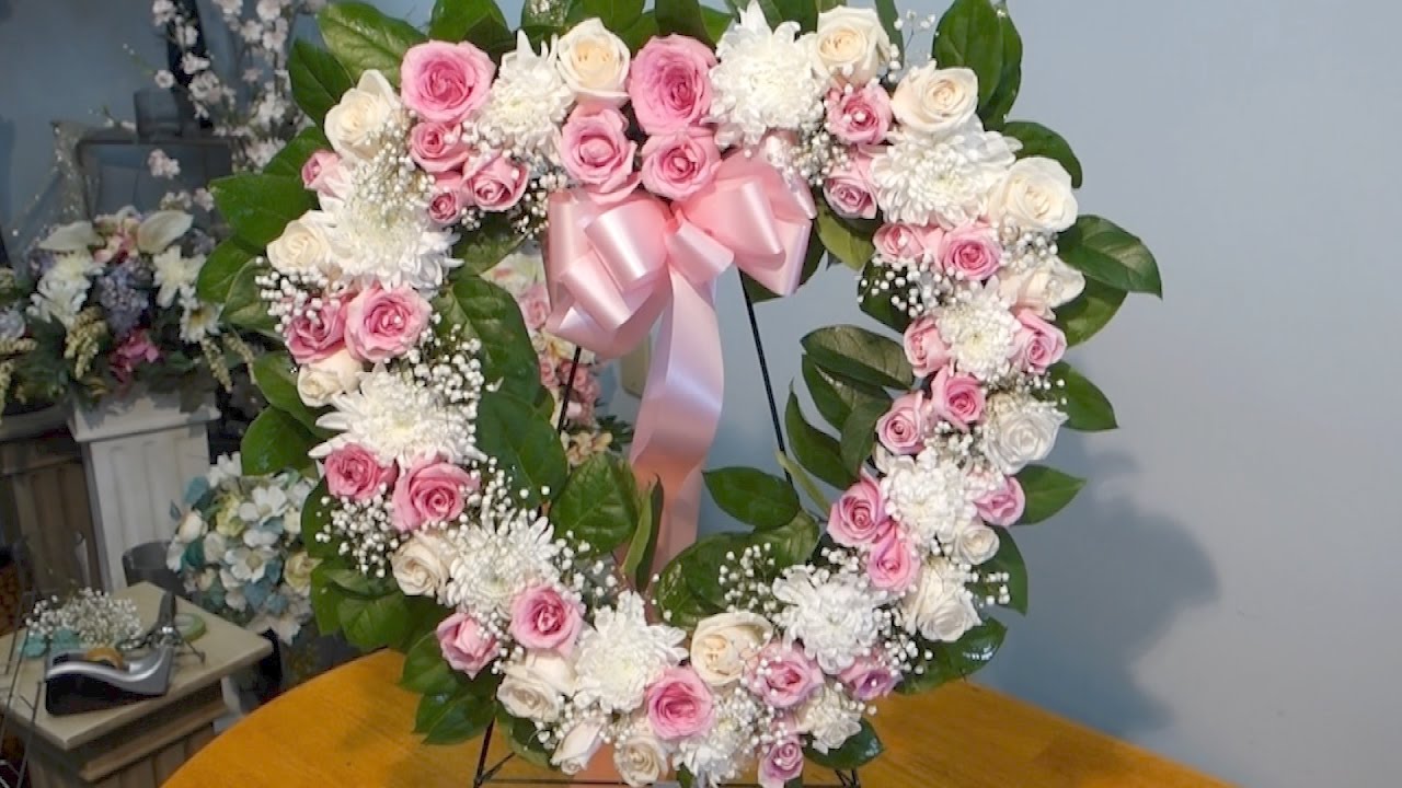 How to make open heart sympathy arrangement - YouTube How To Make Open Heart Sympathy Arrangement - Youtube