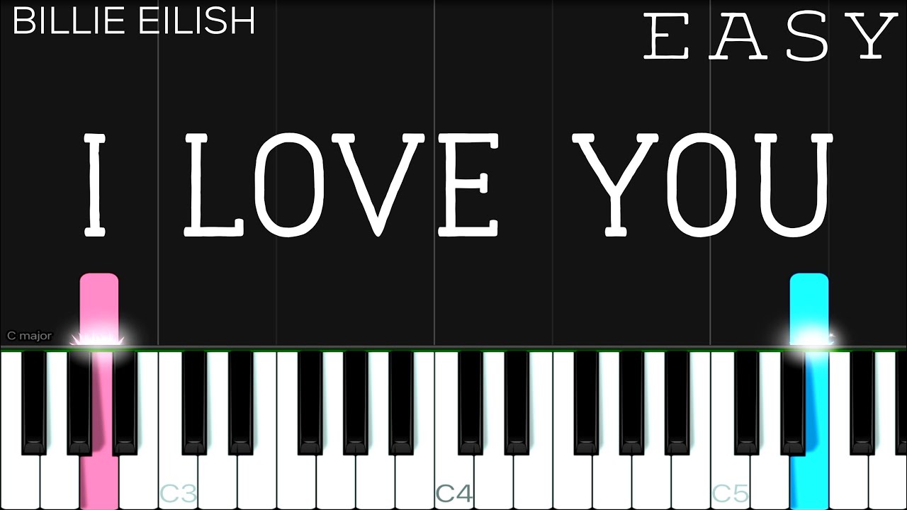 Billie Eilish - I Love You | Easy Piano Tutorial - Youtube