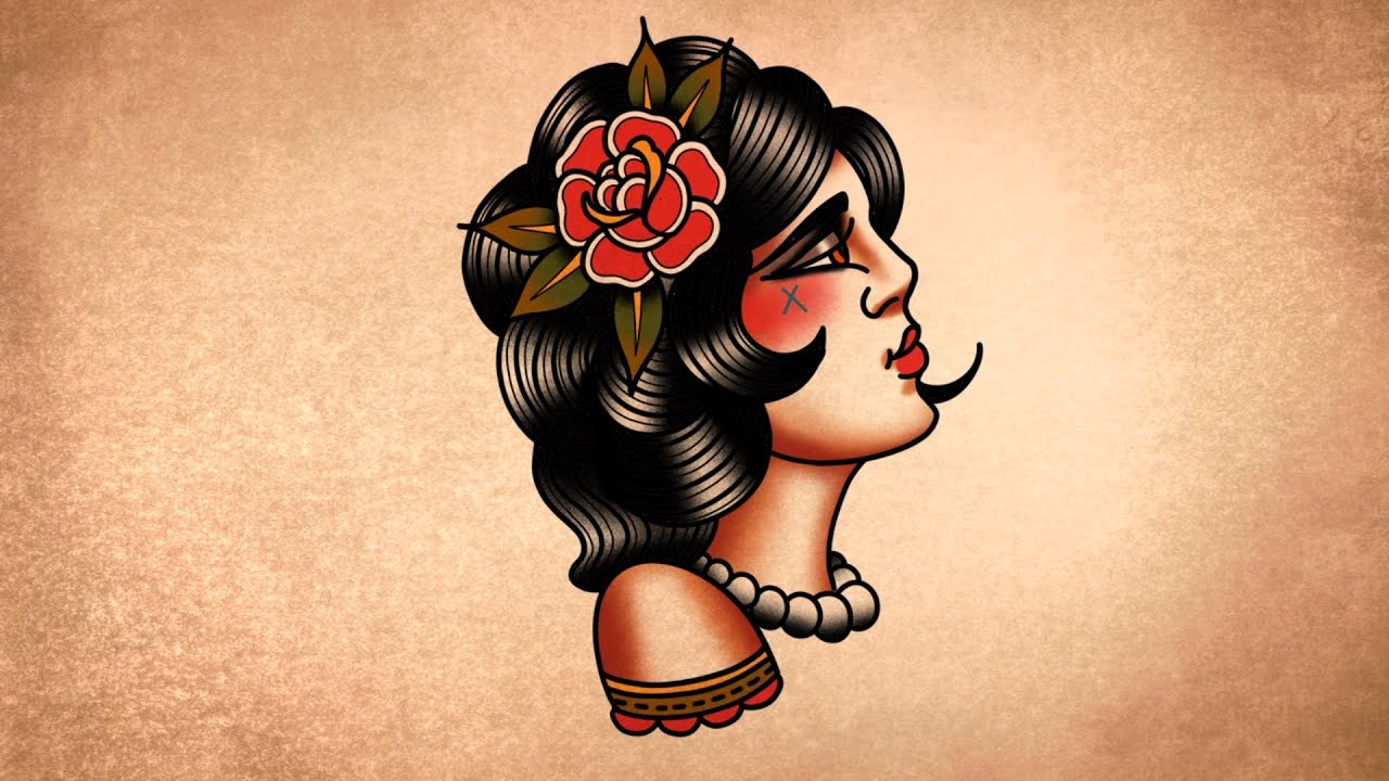 How to draw a female face tattoo side view | Tattoo Drawing Tutorial - YouTube How To Draw A Female Face Tattoo Side View | Tattoo Drawing Tutorial - Youtube