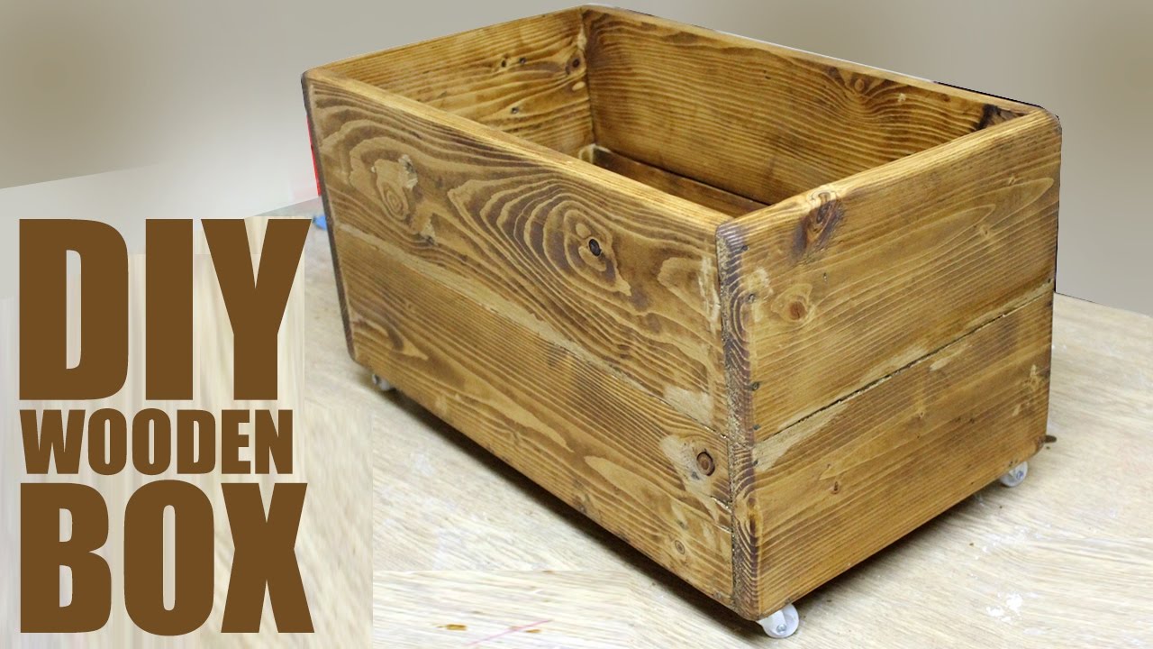 DIY Wooden Box - Pallet Wood Project - YouTube Diy Wooden Box - Pallet Wood Project - Youtube