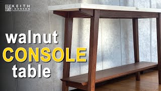 Modern Console Table // Walnut Sofa Table // Building Plans Available -  Youtube