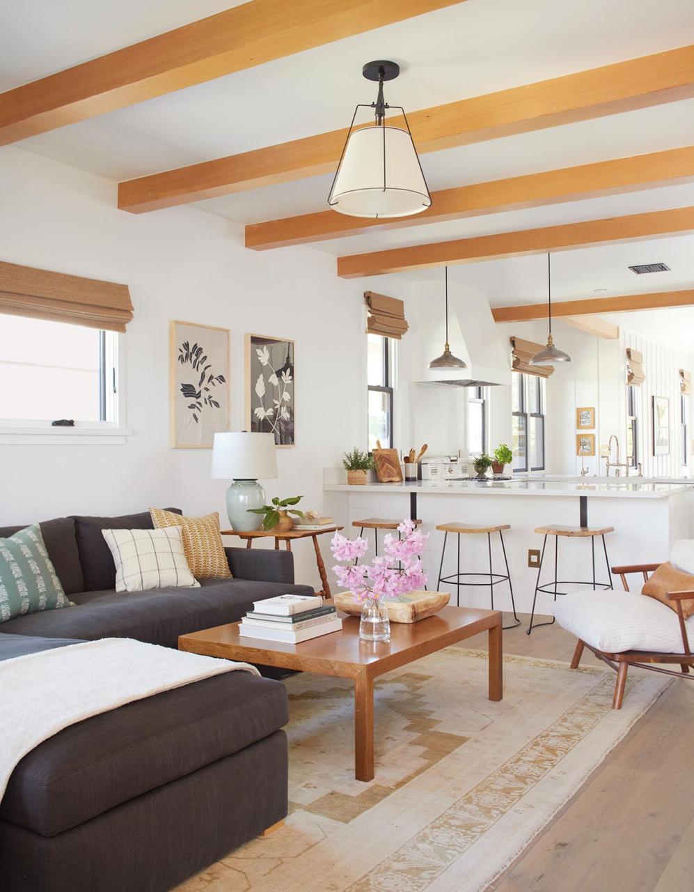 15 Ways To Make An Open-Concept Living Room Feel Cohesive