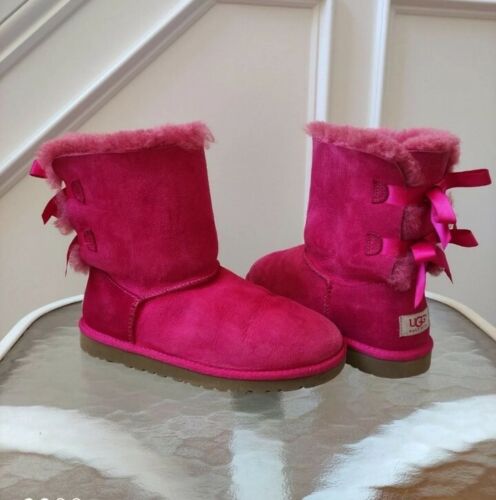 Ugg Bailey Bow Ii Boots Hot Pink Fusia Women'S 5 | Ebay