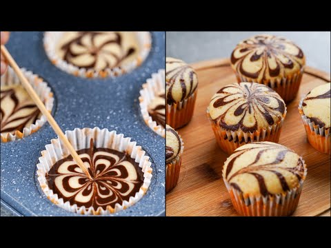 MARBLE CUPCAKES RECIPE | SUPER SOFT & FLUFFY MARBLE CUPCAKE RECIPE | CHOCOLATE SWIRL CUP CAKE RECIPE MARBLE CUPCAKES RECIPE | SUPER SOFT & FLUFFY MARBLE CUPCAKE RECIPE | CHOCOLATE SWIRL CUP CAKE RECIPE