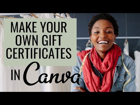 How to Make Your Own Gift Certificate | Canva Tutorial How to Make Your Own Gift Certificate | Canva Tutorial