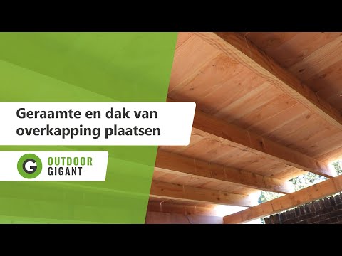 Geraamte en het dak van een overkapping met een plat dak plaatsen | Outdoor Gigant #1 Geraamte en het dak van een overkapping met een plat dak plaatsen | Outdoor Gigant #1
