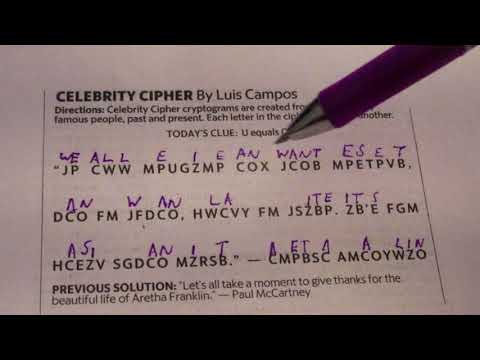 Instructional Cryptogram Solution: Oct. 2, 2018 Instructional Cryptogram Solution: Oct. 2, 2018